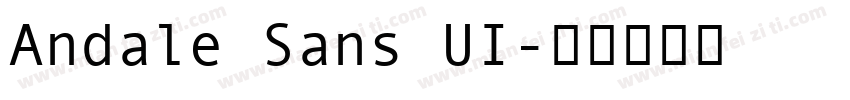 Andale Sans UI字体转换